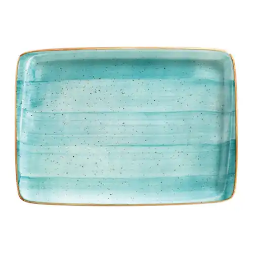 Letzte Chance Platte AURA AQUA Moove rechteckig Porzellan 234 mm x 165 mm