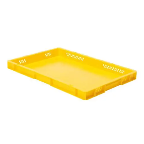 Stapelbehälter Rainbow Line Euronorm PP rot Wände perforiert 9,5 ltr 600 mm x 400 mm H 50 mm Neu Im Sortiment