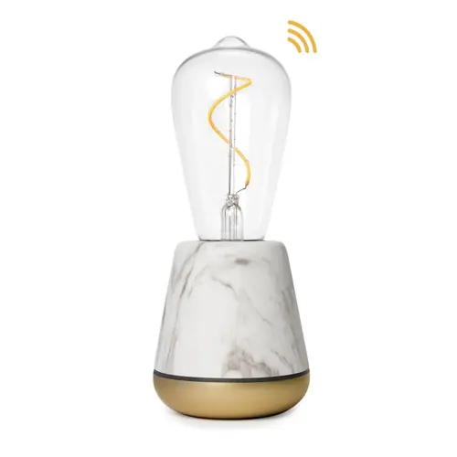 Highlight LED-Tischleuchte ONE SMART Marble weiß H 195 mm