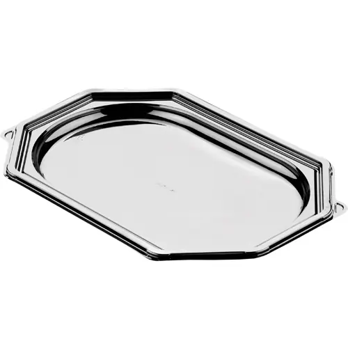 Neue Ware Servierplatte schwarz achteckig 460 mm x 300 mm