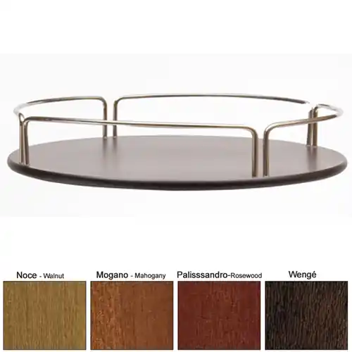 Baraufsatz ROMA RUND, Holz, Walnuss Must-Have