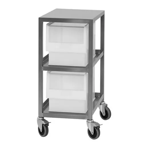 Nur Für Kurze Zeit Zutatenwagen Edelstahl mit 2 Sichtscheibenbehältern 420 mm x 520 mm H 850 mm