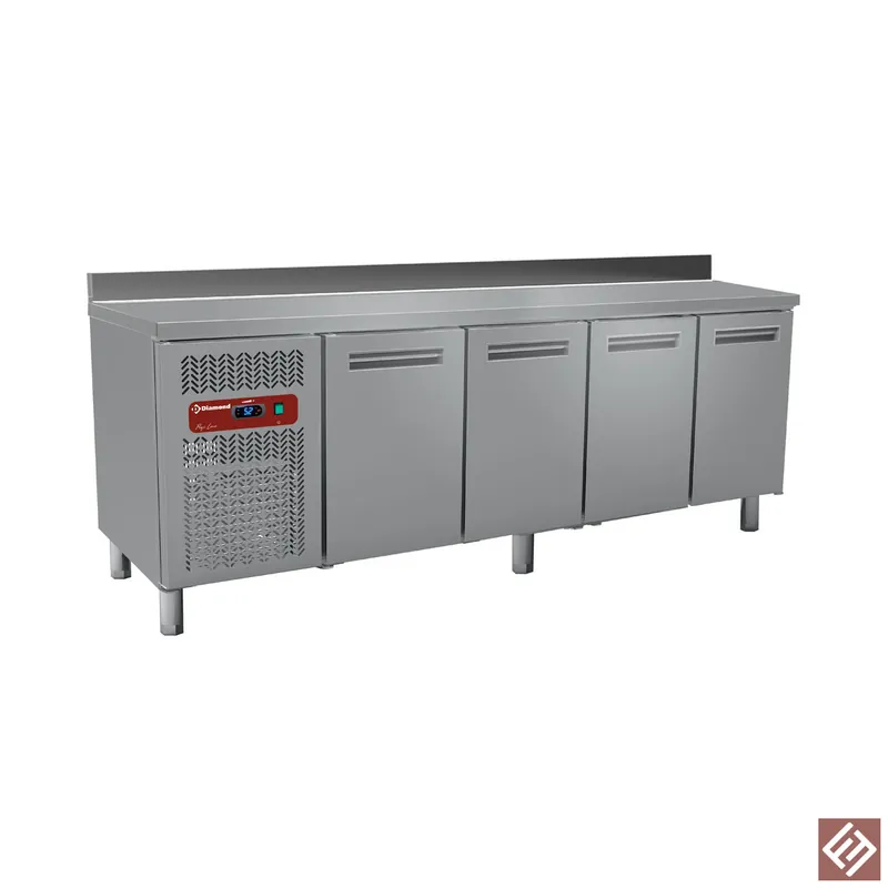 Kühltisch, Umluft, 4 Türen GN 1/1 (550 Lit.) Markenprodukt