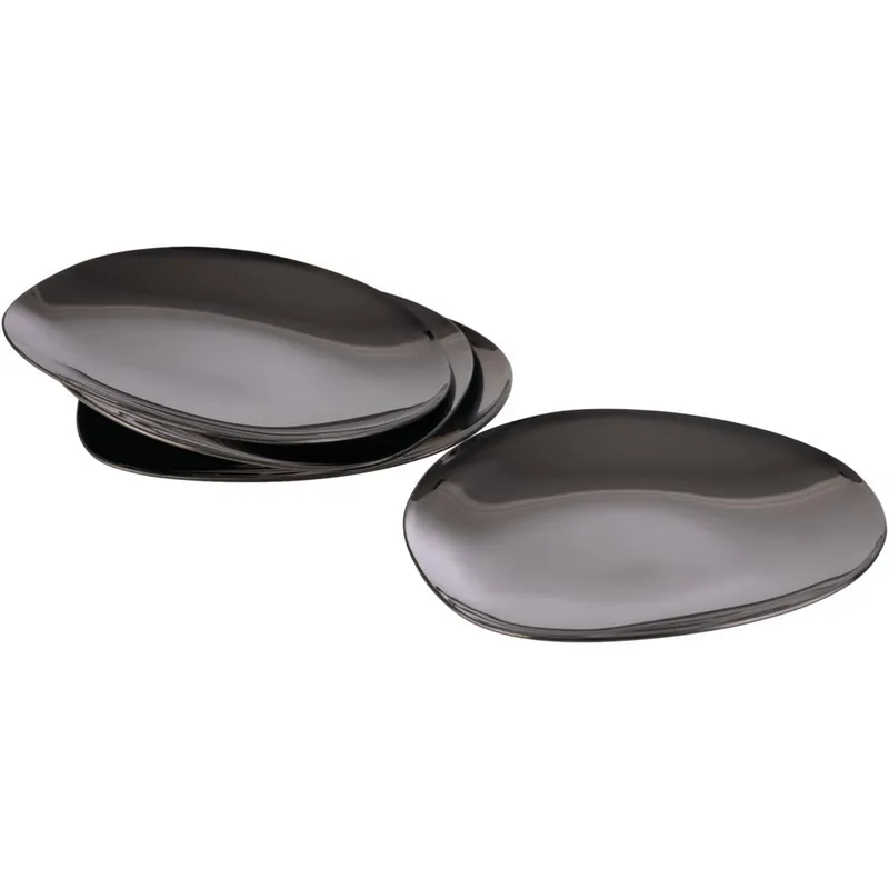PEBBLES Teller (4-teilig) - 9 x 9 cm - Schwarz Neue Kollektion