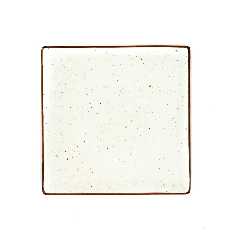 COUNTRY Dessertteller - 20,5 x 20,5 cm - Eierschalen-Beige Rabatt