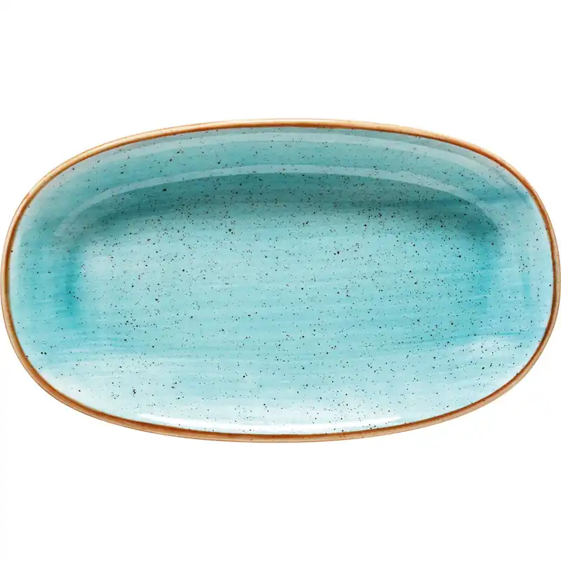 AURA Platte, oval - Größe 24 x 14 cm - Aqua Nur Für Kurze Zeit
