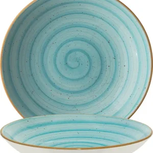 AURA Bloom Teller, tief - Ø 28 x 5,4 cm - 1,7 l - Aqua Saisonangebot
