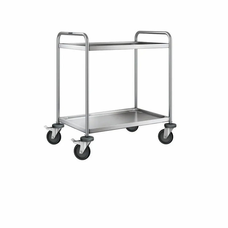 SW 8x5-2 Servierwagen 2-bordig (80 x 50 cm) - stahlverzinkte Rollen Schneller Versand
