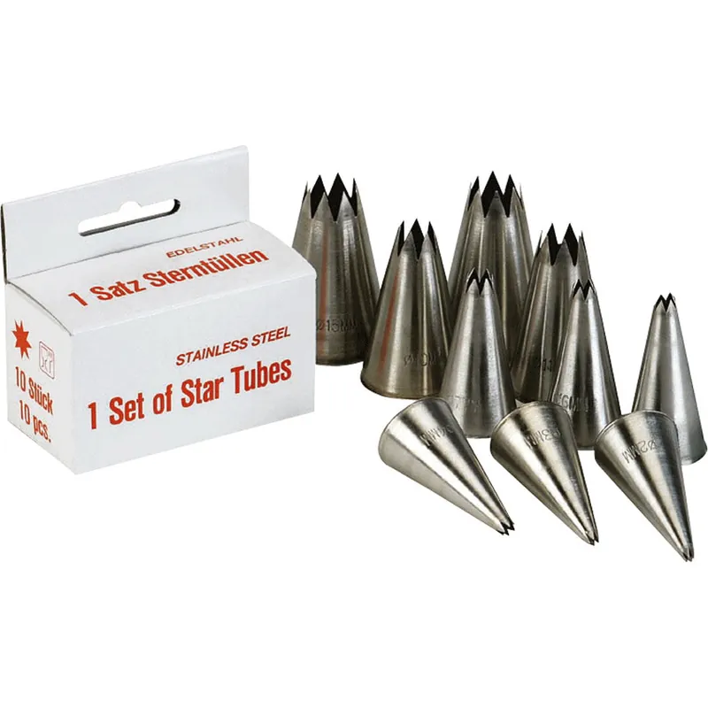 Sterntüllensatz Edelstahl - 10 teilig Must-Have