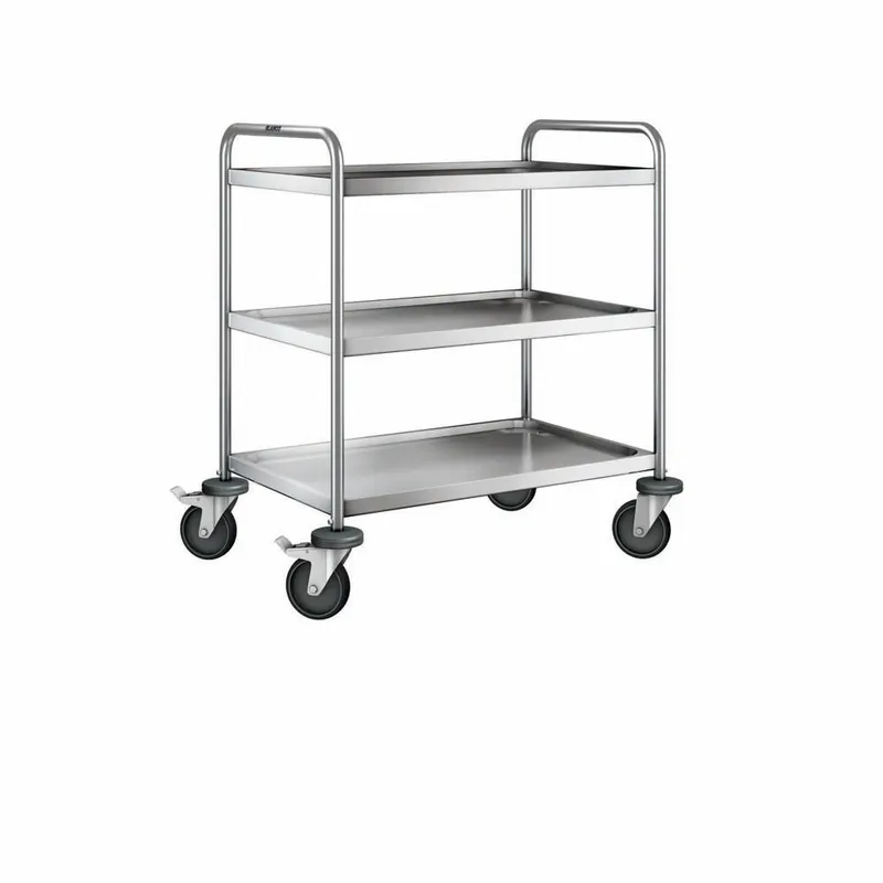 SW 8x5-3 Servierwagen 3-bordig (80 x 50 cm) - stahlverzinkte Rollen Mega-Angebot